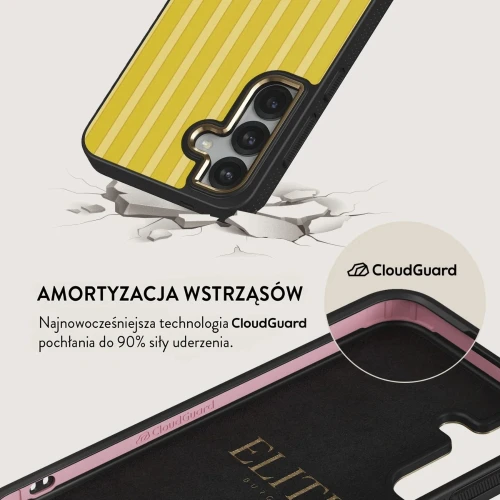 Etui Burga Elite Dark MagSafe do Galaxy S25, Sunbreak Gold (3/6)