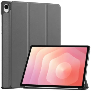 Etui z klapką Bizon Case Tab Croc do Galaxy Tab S12 Plus, szare