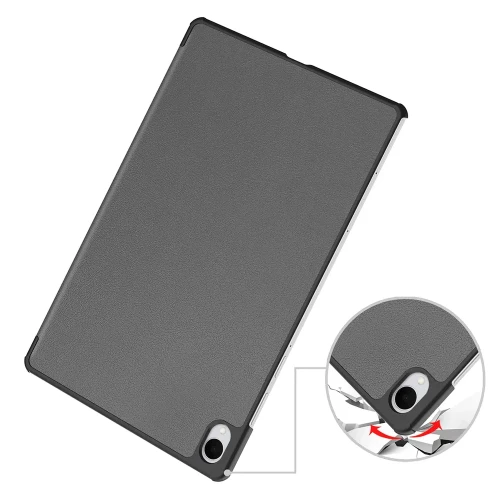 Etui z klapką Bizon Case Tab Croc do Galaxy Tab S12 Plus, szare (3/8)