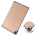 Etui z klapką Bizon Case Tab Croc do Galaxy Tab S12 Plus, różowozłote (3/8)