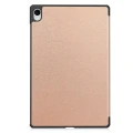 Etui z klapką Bizon Case Tab Croc do Galaxy Tab S12 Plus, różowozłote (4/8)