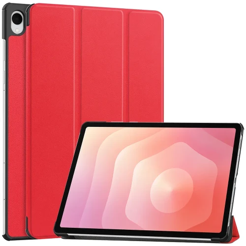 Etui z klapką Bizon Case Tab Croc do Galaxy Tab S12 Plus, czerwone (1/8)