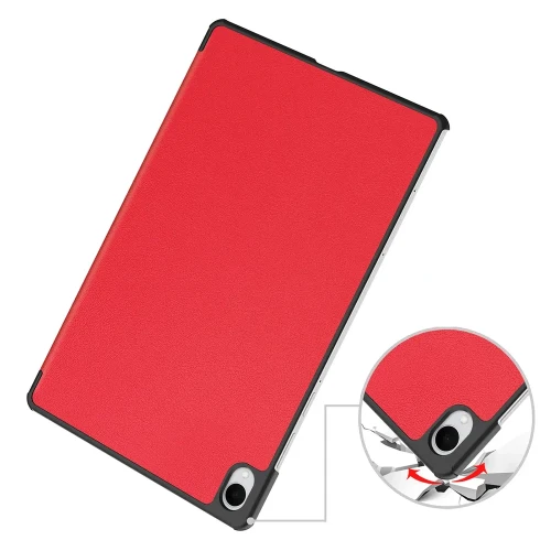 Etui z klapką Bizon Case Tab Croc do Galaxy Tab S12 Plus, czerwone (3/8)