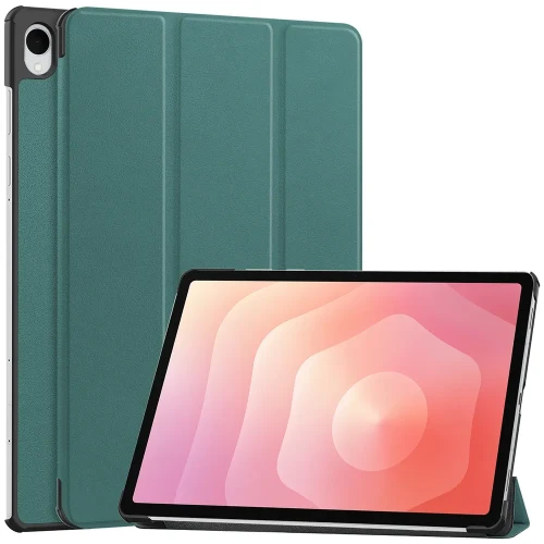 Etui z klapką Bizon Case Tab Croc do Galaxy Tab S12 Plus, ciemnozielone (1/8)