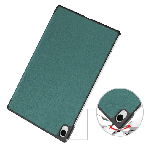 Etui z klapką Bizon Case Tab Croc do Galaxy Tab S12 Plus, ciemnozielone (3/8)
