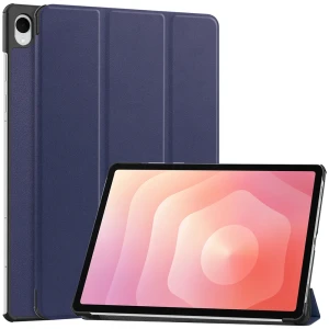 Etui z klapką Bizon Case Tab Croc do Galaxy Tab S12 Plus, granatowe