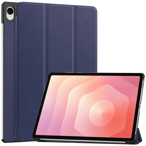 Etui z klapką Bizon Case Tab Croc do Galaxy Tab S12 Plus, granatowe (1/8)