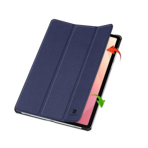 Etui z klapką Bizon Case Tab Croc do Galaxy Tab S12 Plus, granatowe (6/8)
