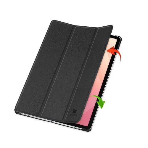 Etui z klapką Bizon Case Tab Croc do Galaxy Tab S12 Plus, czarne (6/8)