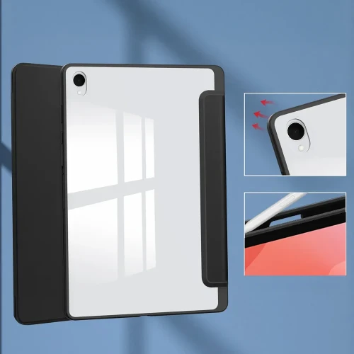 Etui z klapką Bizon Case Tab Clear Matt do Galaxy Tab S12 Plus, czarne (3/8)