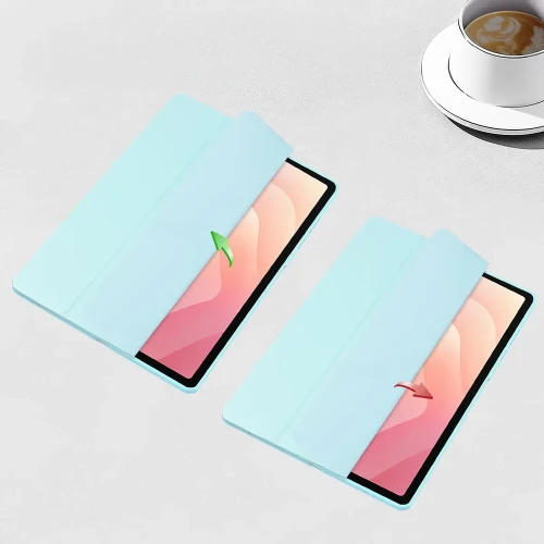 Etui z klapką Bizon Case Tab Clear Matt do Galaxy Tab S12 Plus, błękitne (5/8)