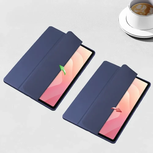 Etui z klapką Bizon Case Tab Clear Matt do Galaxy Tab S12 Plus, granatowe (5/8)