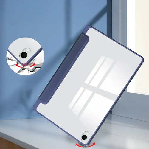 Etui z klapką Bizon Case Tab Clear Matt do Galaxy Tab S12 Plus, granatowe (6/8)