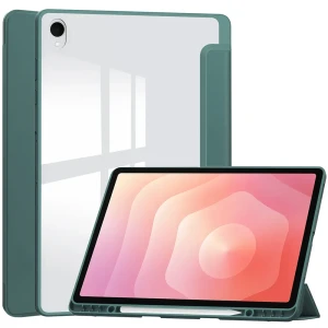 Etui z klapką Bizon Case Tab Clear Matt do Galaxy Tab S12 Plus, ciemnozielone