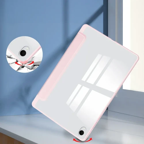 Etui z klapką Bizon Case Tab Clear Matt do Galaxy Tab S12 Plus, różowe (6/8)