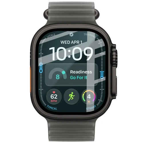 Szkło hybrydowe Bizon Watch Glass Edge Hybrid dla Apple Watch Ultra 4 49mm, czarne (2/5)