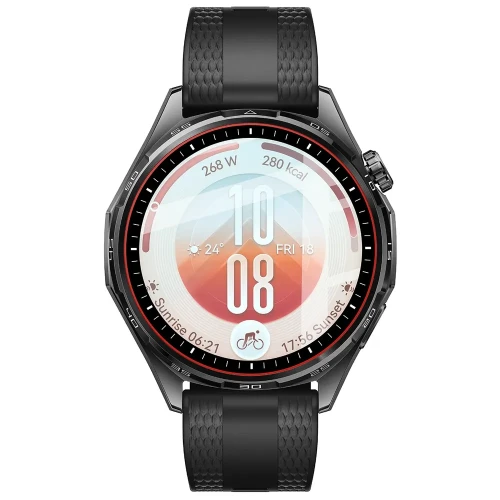 Szkło hybrydowe Bizon Watch Glass Edge Hybrid dla Huawei Watch GT 7 46 mm, czarne (2/5)
