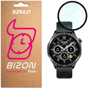 Szkło hybrydowe Bizon Watch Glass Edge Hybrid dla Honor Watch 6 / 6 Plus, czarne
