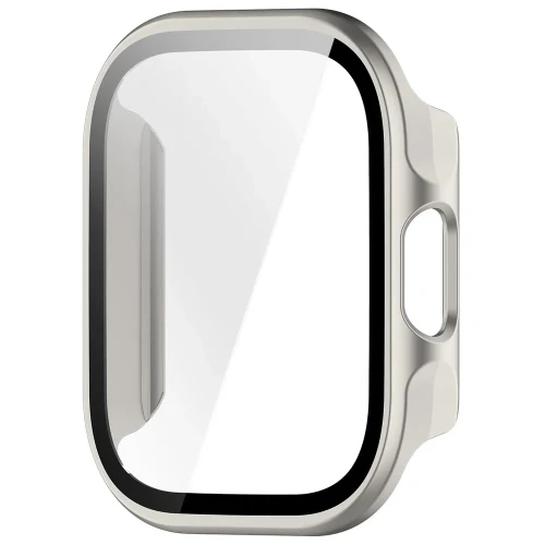 Etui ze szkłem do zegarka Bizon Case Watch Adamo do Xiaomi Redmi Watch 6 Lite, satynowo-szampańskie (3/8)