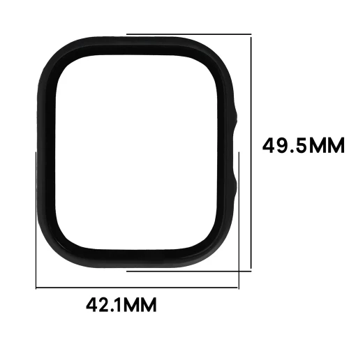 Etui ze szkłem do zegarka Bizon Case Watch Adamo do Xiaomi Redmi Watch 6 Lite, matowe czarne (2/8)