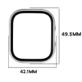 Etui ze szkłem do zegarka Bizon Case Watch Adamo do Xiaomi Redmi Watch 6 Lite, srebrne (2/8)