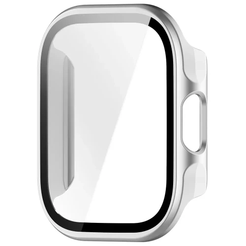 Etui ze szkłem do zegarka Bizon Case Watch Adamo do Xiaomi Redmi Watch 6 Lite, srebrne (3/8)