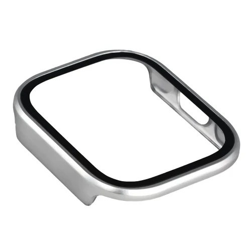 Etui ze szkłem do zegarka Bizon Case Watch Adamo do Xiaomi Redmi Watch 6 Lite, srebrne (7/8)