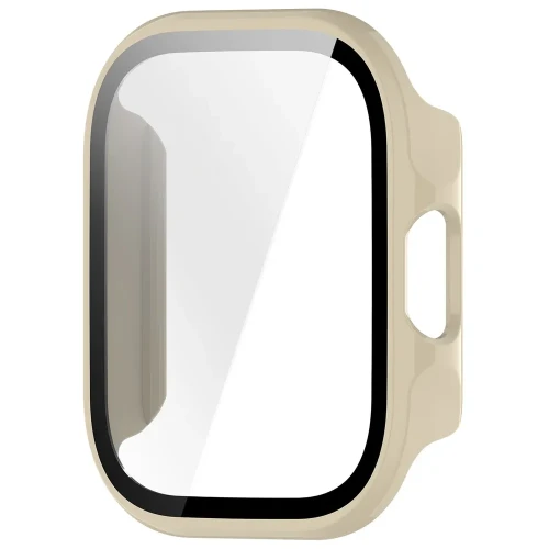 Etui ze szkłem do zegarka Bizon Case Watch Adamo do Xiaomi Redmi Watch 6 Lite, beżowe (3/8)