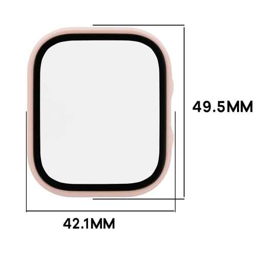 Etui ze szkłem do zegarka Bizon Case Watch Adamo do Xiaomi Redmi Watch 6 Lite, różowe (2/8)