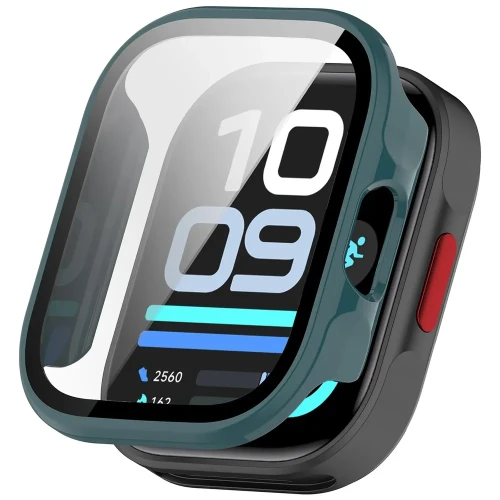 Etui ze szkłem do zegarka Bizon Case Watch Adamo do Xiaomi Redmi Watch 6 Lite, zielone (4/8)