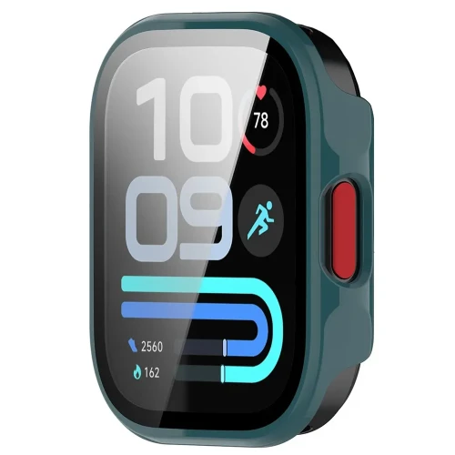 Etui ze szkłem do zegarka Bizon Case Watch Adamo do Xiaomi Redmi Watch 6 Lite, zielone (5/8)