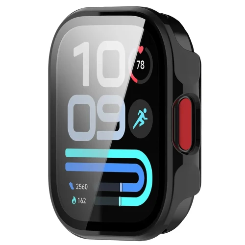 Etui ze szkłem do zegarka Bizon Case Watch Adamo do Xiaomi Redmi Watch 6 Lite, czarne (5/8)