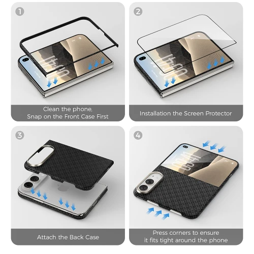 Etui Benks Magnetic Armor Grid Air Grand Combo MagSafe do iPhone Duo, czarne (9/12)