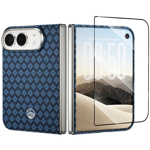 Etui Benks Magnetic Armor Grid Air Grand Combo MagSafe do iPhone Duo, niebieskie (1/11)
