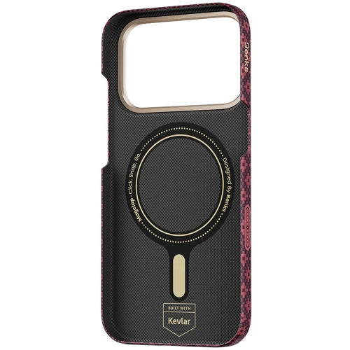 Etui aramidowe Benks Magnetic Armor Air Armor Grid MagSafe do iPhone 18 Pro Max, burgundowe (5/14)