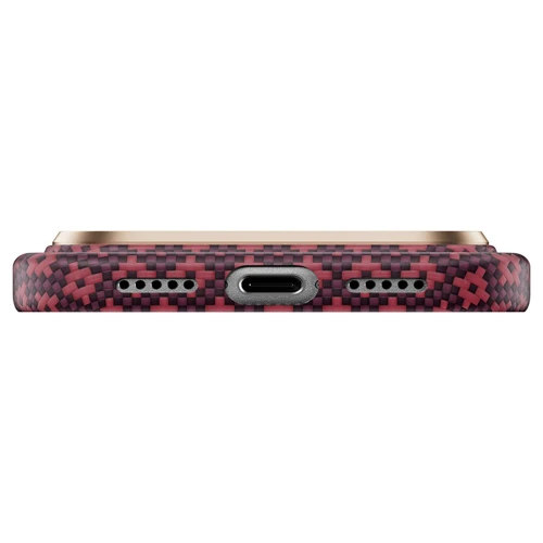 Etui aramidowe Benks Magnetic Armor Air Armor Grid MagSafe do iPhone 18 Pro Max, burgundowe (6/14)