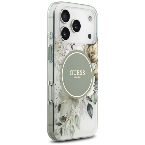 Etui Guess IML Flower & Tonal Circle do iPhone 18 Pro Max / 17 Pro Max, zielone (4/8)