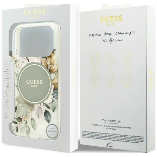 Etui Guess IML Flower & Tonal Circle do iPhone 18 Pro Max / 17 Pro Max, zielone (8/8)