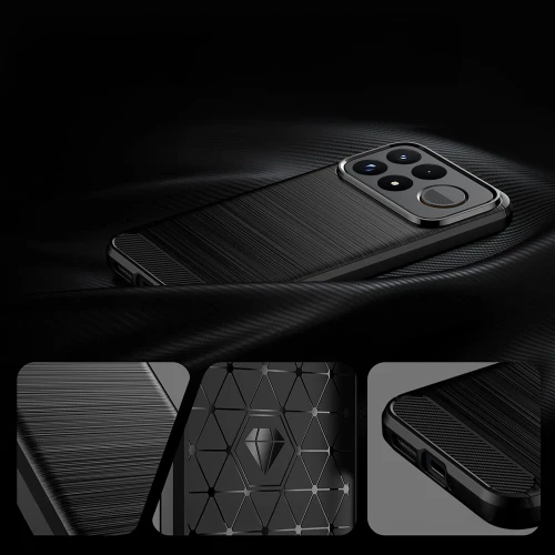 Etui Techsuit Carbon Silicone do Xiaomi POCO F9 Ultra, czarne (2/7)