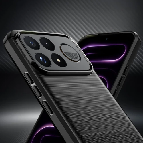 Etui Techsuit Carbon Silicone do Xiaomi POCO F9 Ultra, czarne (4/7)