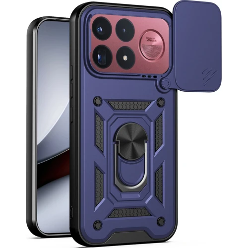 Etui z ochroną aparatu Techsuit CamShield Series do Xiaomi POCO F9 Ultra, niebieskie (1/2)