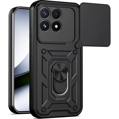 Etui z ochroną aparatu Techsuit CamShield Series do Xiaomi POCO F9 Pro, czarne (1/2)