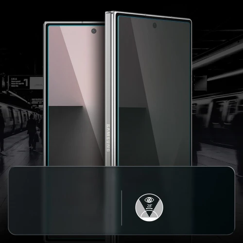 Szkło prywatyzujące do etui + Aplikator Spigen Glas.tR EZ Fit Pro Privacy 1-Pack (AC) do Galaxy Z Fold8 Ultra / Fold7 (7/12)