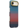 Etui aramidowe Pitaka Edge Case do MagSafe, do iPhone Air, niebiesko-burgundowe z kevlarem (1/6)