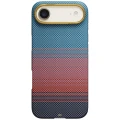 Etui aramidowe Pitaka Edge Case do MagSafe, do iPhone Air, niebiesko-burgundowe z kevlarem (2/6)