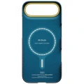 Etui aramidowe Pitaka Edge Case do MagSafe, do iPhone Air, niebiesko-burgundowe z kevlarem (4/6)