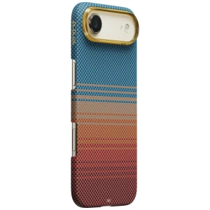 Etui aramidowe Pitaka Edge Case do MagSafe, do iPhone Air, pomarańczowo-niebieskie z kevlarem
