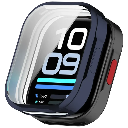 Etui z osłoną ekranu Bizon Case Watch Felipe do Xiaomi Redmi Watch 6 Lite, niebieskie (7/8)