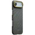 Etui aramidowe Pitaka Edge Case do MagSafe, do iPhone Air, brązowo-zielone z wzorem (1/7)