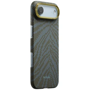 Etui aramidowe Pitaka Edge Case do MagSafe, do iPhone Air, brązowo-zielone z wzorem